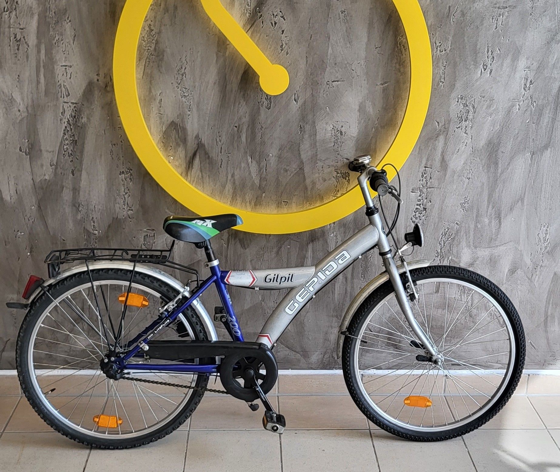 © SEB Leipzig silber blaues 24 Zoll Kinderrad