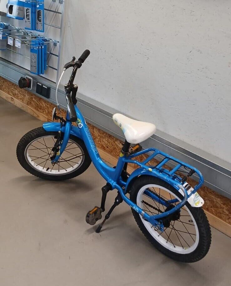 blaues 16 Zoll Kinderfahrrad