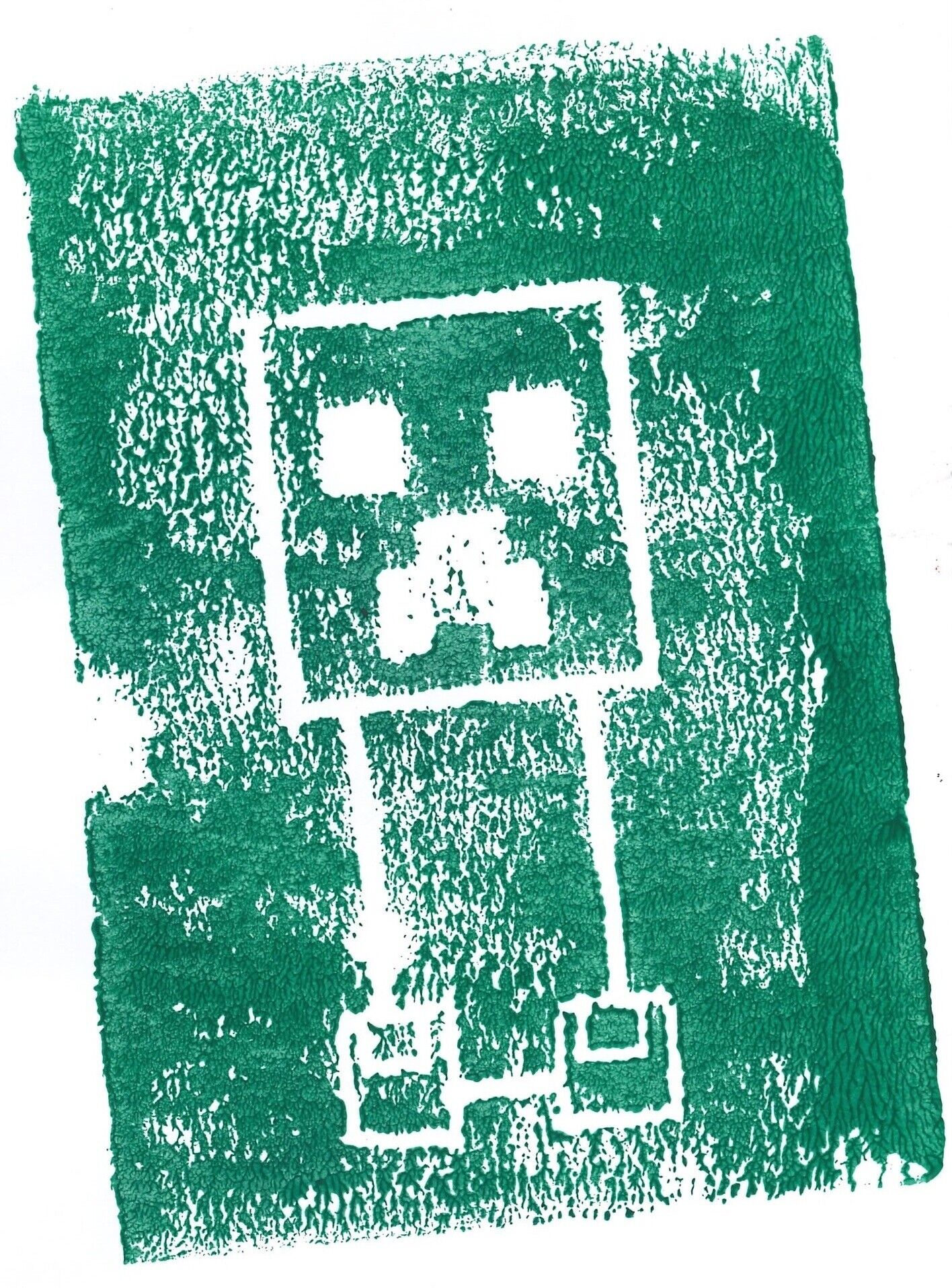 © SEB Leipzig ein grünes Mindecraft-Bild selber gedruckt
