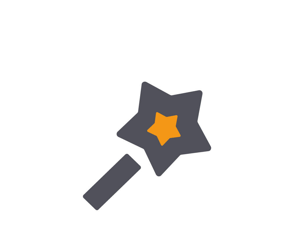 eine Grafische Darstellung bzw. eine Icon mit einem Zauberstab